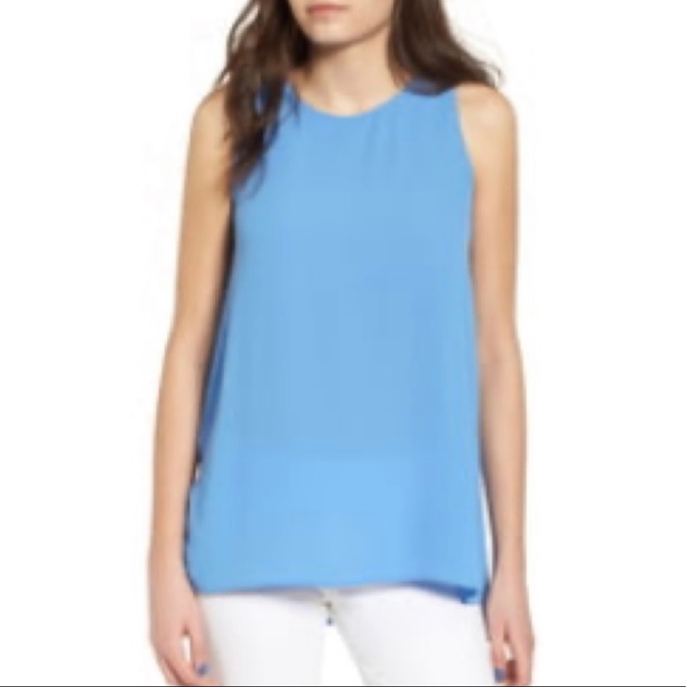 Nordstrom Lush Sleeveless Top Sky Blue XS NWT